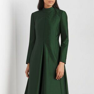 Rare Chester Weinberg Vintage 1960's Green Silk Taffeta Cocktail Gown Dress 8